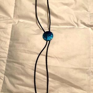 Men’s abalone shell bolo neck tie